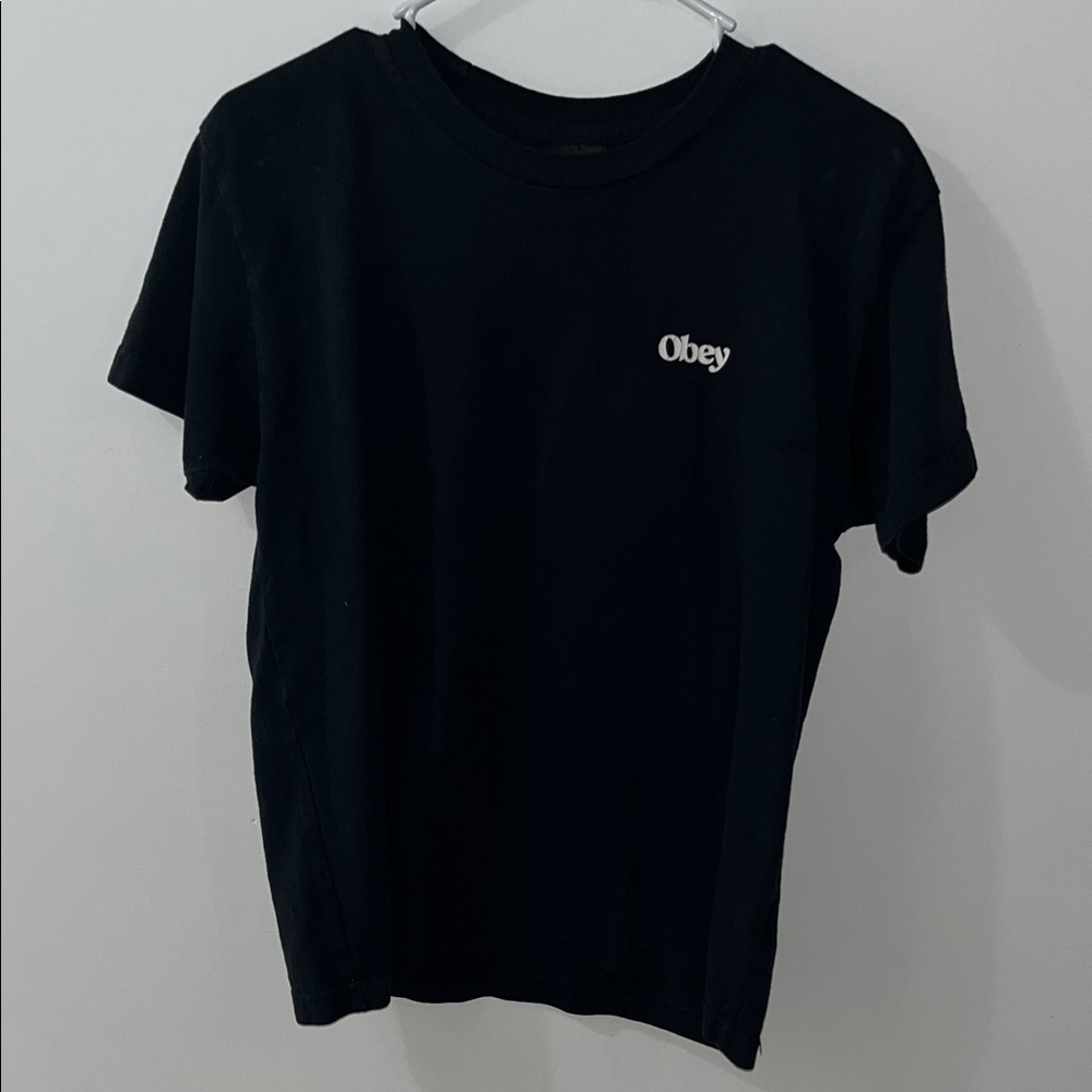 Obey Black Tee with White Logo